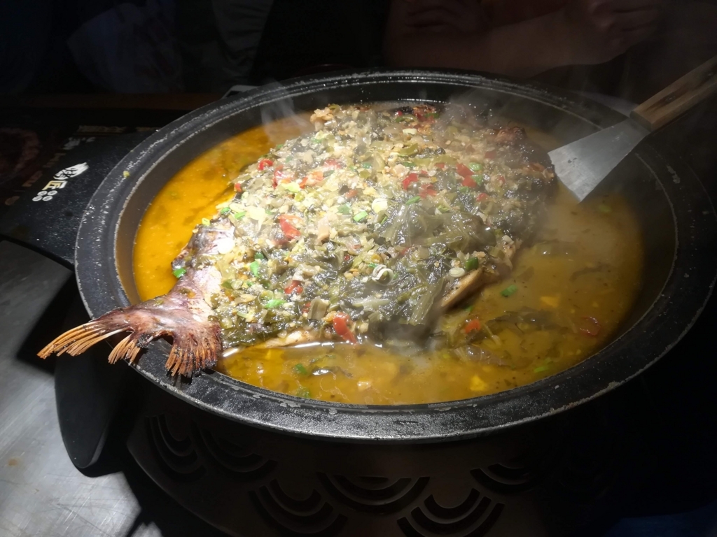 中国成都の魚料理